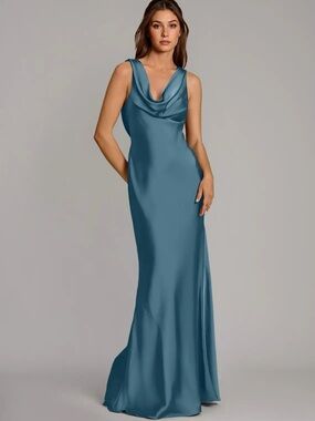 Azazie Cheryl Bridesmaid Dress in Bermuda (A12)